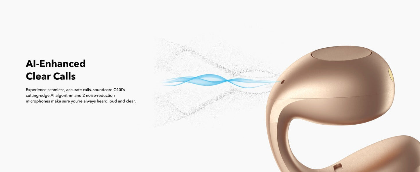 soundcore C40i | Flexible and Comfortable Clip-On Earbuds