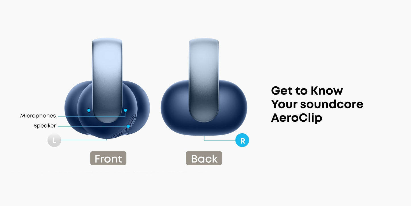 soundcore AeroClip | Open-Ear Clip-On Earbuds with Adaptive Comfort