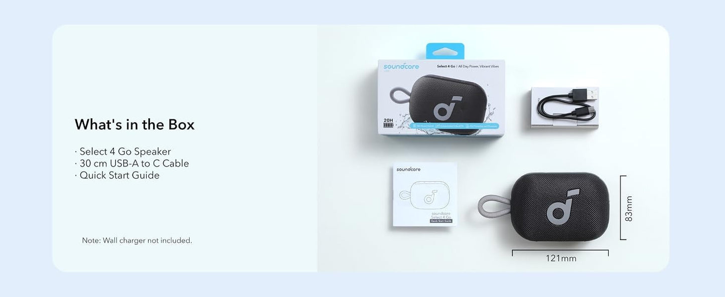 soundcore Select 4 Go | Waterproof Bluetooth Shower Speaker by Anker