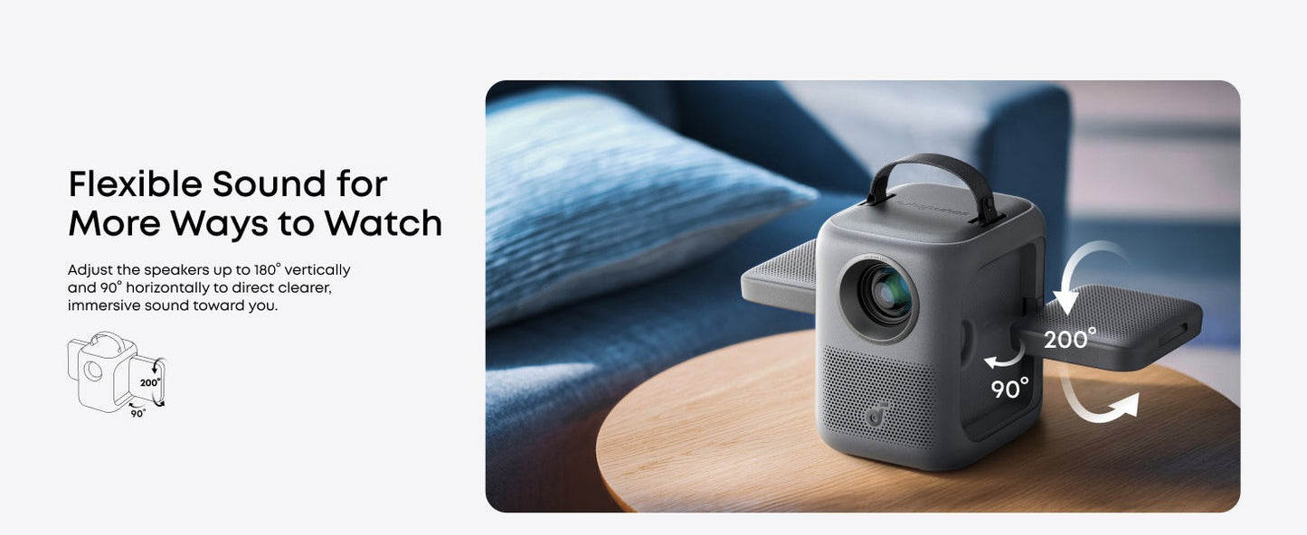 soundcore Nebula P1i | World's First Smart Portable Projector with Flippable Speakers
