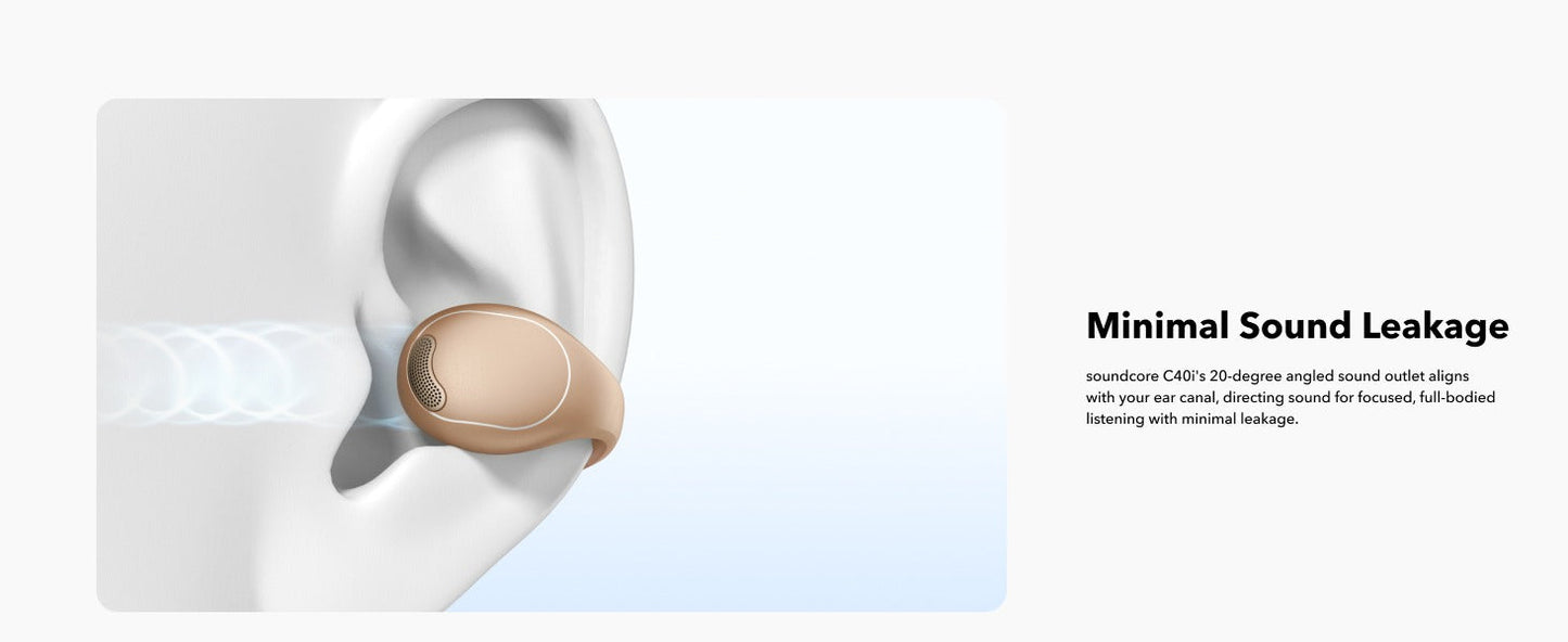 soundcore C40i | Flexible and Comfortable Clip-On Earbuds