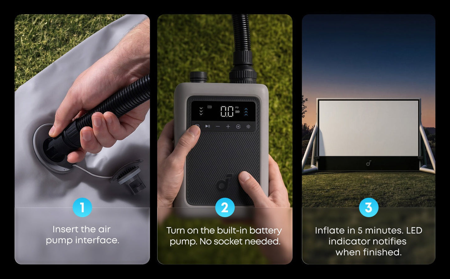 soundcore Nebula 200-Inch Silent Inflatable Projector Screen