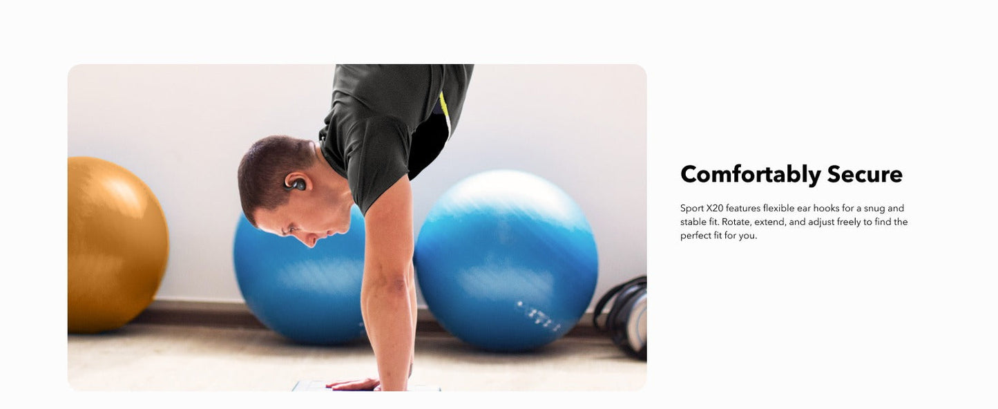soundcore Sport X20 | Comfortable In-Ear Sport Earbuds with Hook
