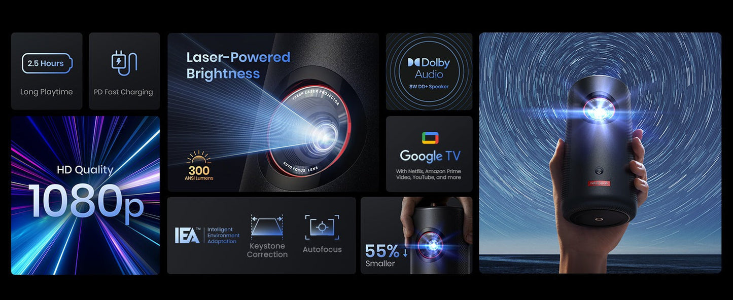 soundcore Nebula Capsule 3 Laser | Laser-Powered Mini Projector