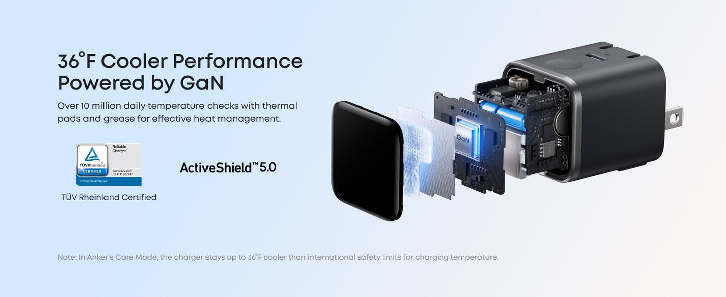 Anker Nano Charger (45W, Smart Display, 180° Foldable)