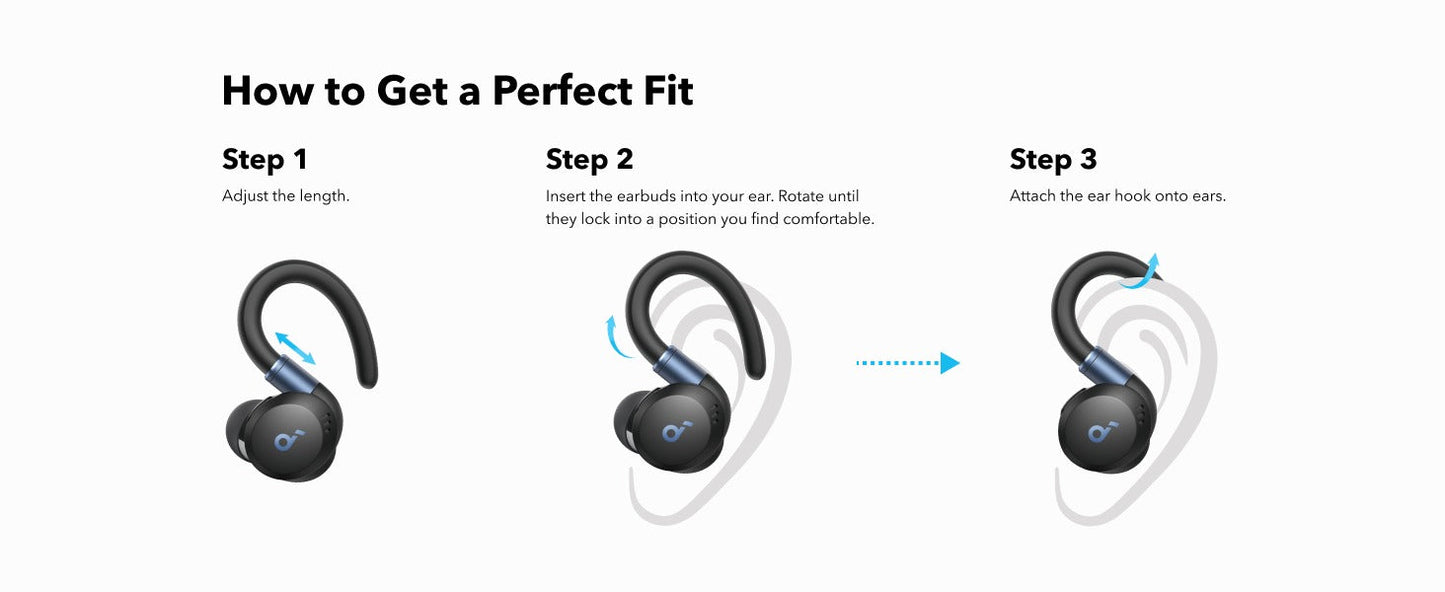 soundcore Sport X20 | Comfortable In-Ear Sport Earbuds with Hook