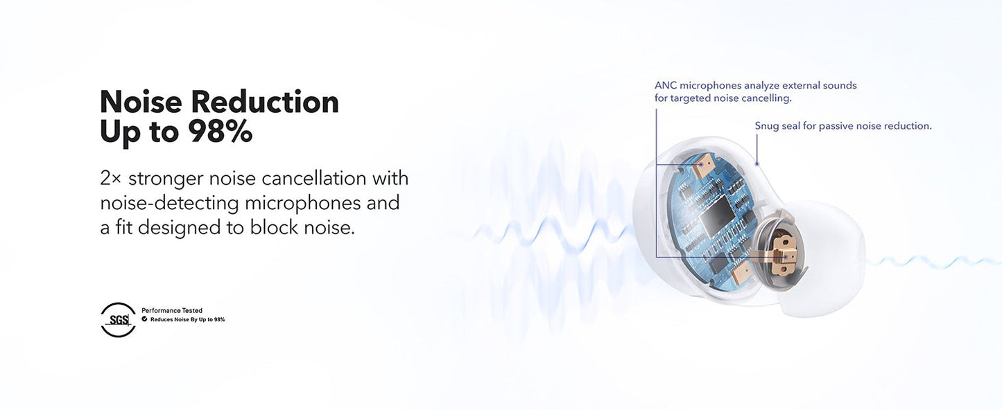 soundcore Space A40 | Long-Lasting Noise Cancelling Earbuds