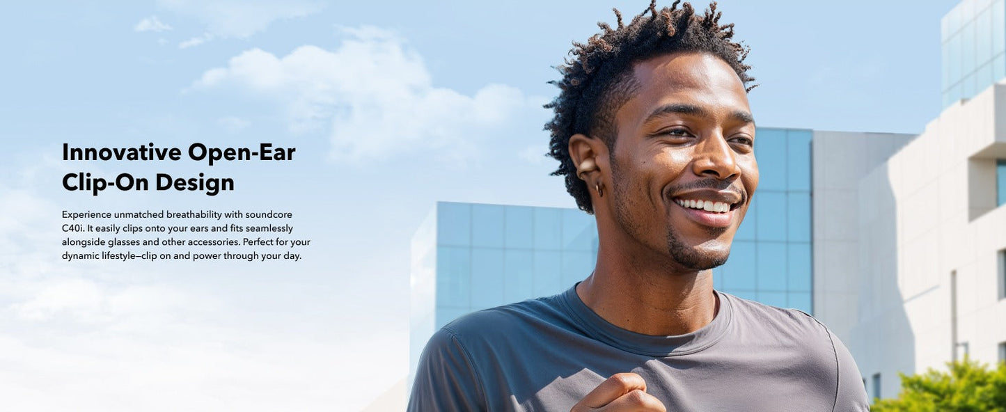 soundcore C40i | Flexible and Comfortable Clip-On Earbuds