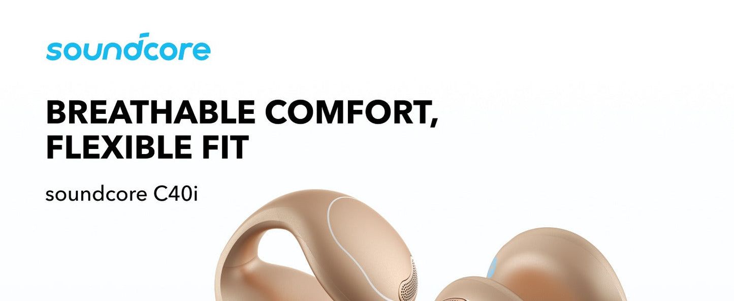 soundcore C40i | Flexible and Comfortable Clip-On Earbuds