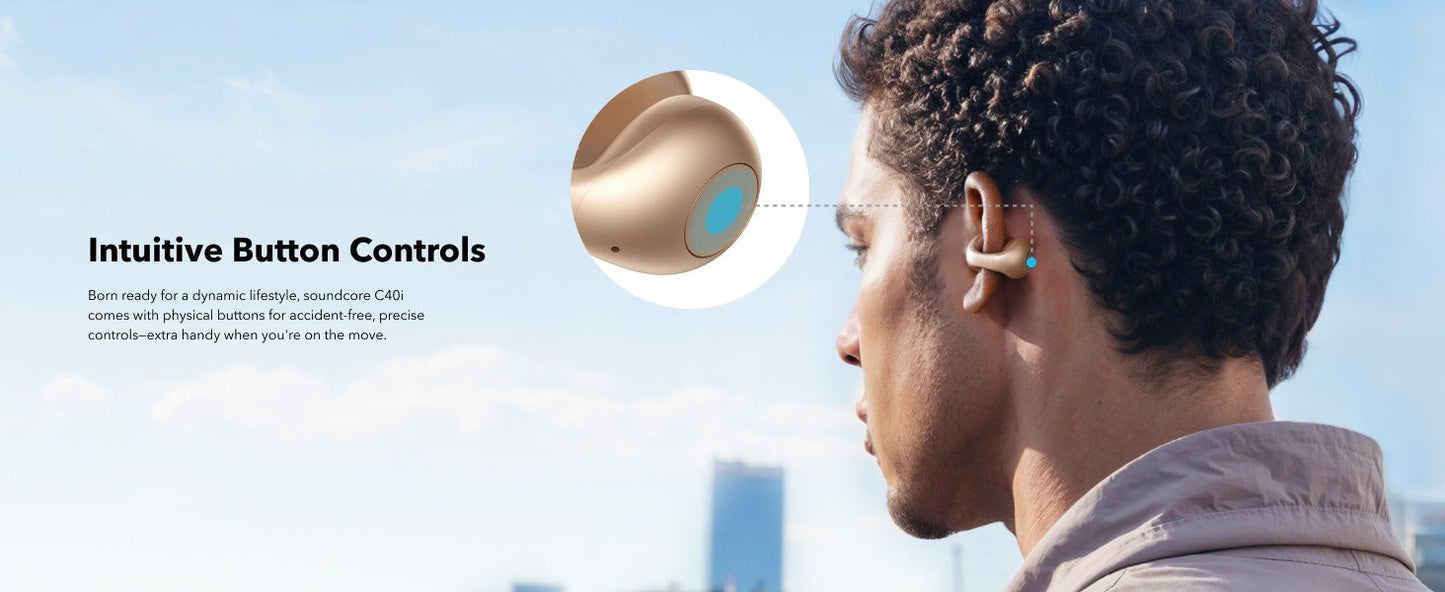 soundcore C40i | Flexible and Comfortable Clip-On Earbuds