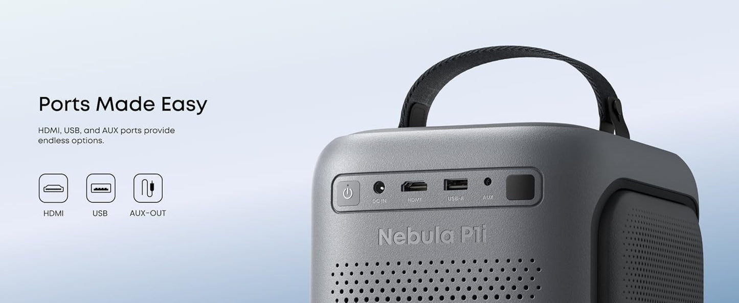 soundcore Nebula P1i | World's First Smart Portable Projector with Flippable Speakers