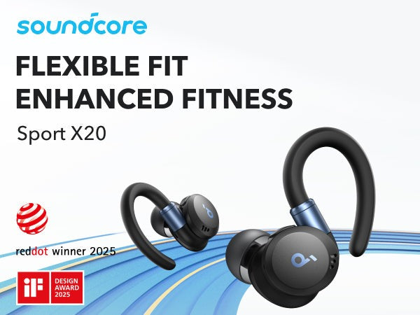 soundcore Sport X20 | Comfortable In-Ear Sport Earbuds with Hook