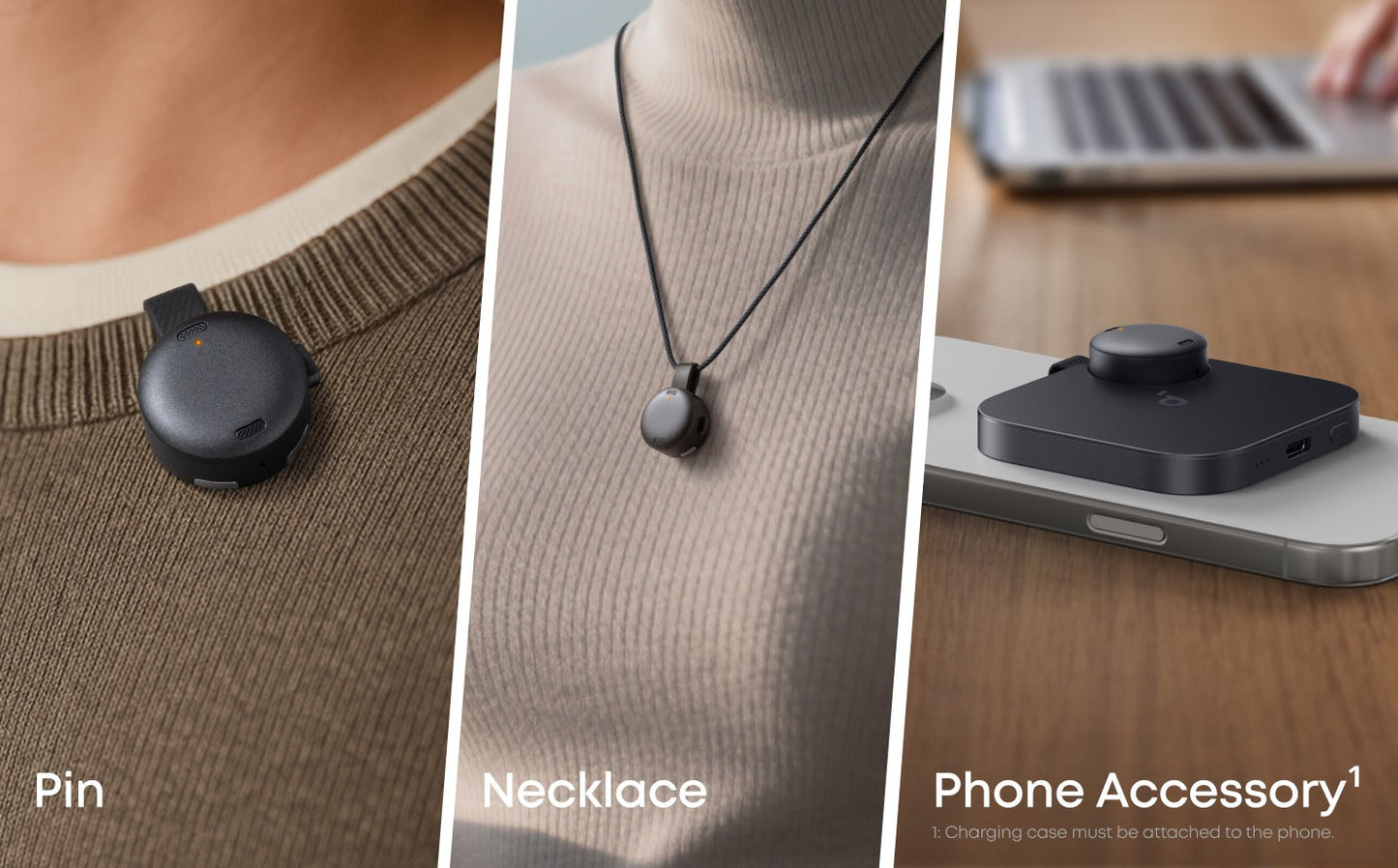 Anker soundcore Work | Coin-Sized Wearable AI Note Taker / Voice Recorder