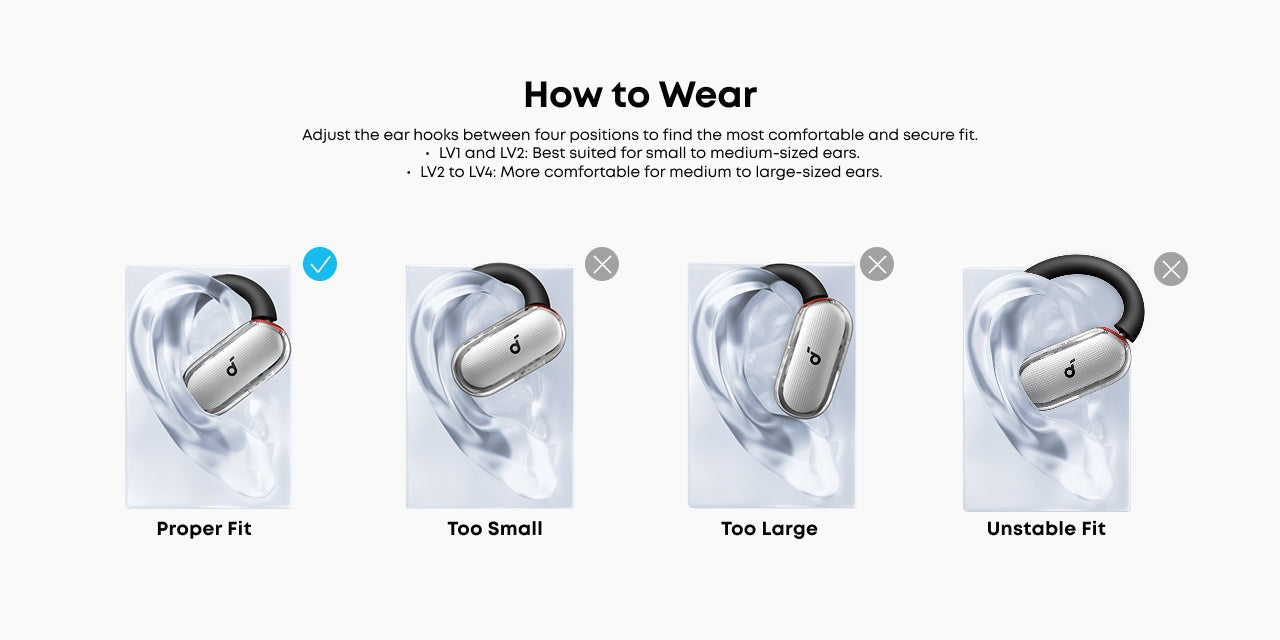 soundcore V40i | Comfortable Fit and Clear Sound, Lidless Case
