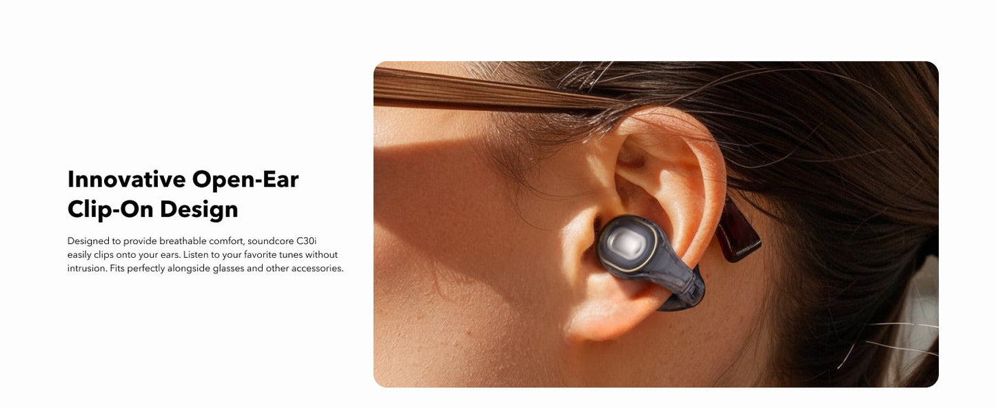soundcore C30i | Open-Ear Clip Earbuds with Secure Fit